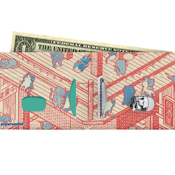 Slim Wallet Cat Bar - Open Wallet Inside Design with cards and cash