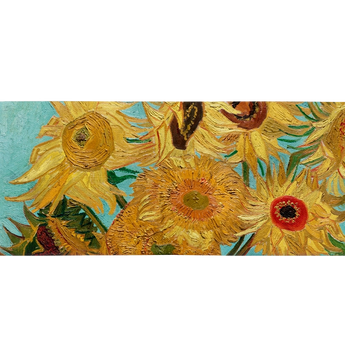 Slim Wallet Sunflowers - Open Wallet Outside Design