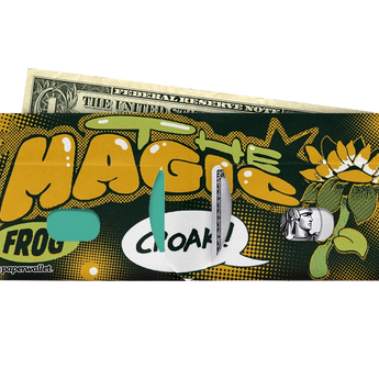 Slim Wallet The Magic Frog - Open Wallet Inside Design with cards and cash