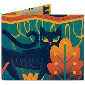 Slim Wallet Bird & Cat - Front Design