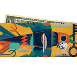 Slim Wallet Bird & Cat - Open Wallet Inside Design with cards and cash