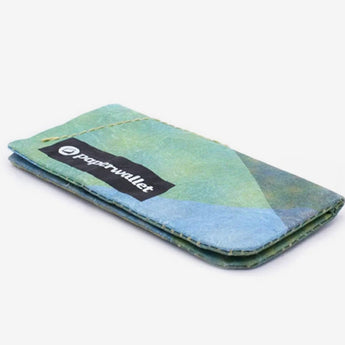 Coin Pouch Triangle Moire - Front Design laying flat side view
