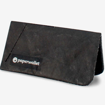 Coin Pouch Solid Black - Front Design standing on sides