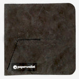 Coin Pouch Solid Black - Front Design laying flat side view