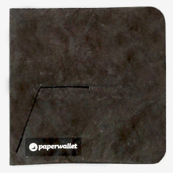 Coin Pouch Solid Black - Front Design laying flat side view