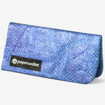 Coin Pouch Blue - Front Design standing on sides