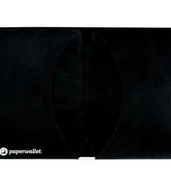 Micro Wallet Jet Black - Open Wallet Inside Design