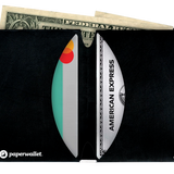 Micro Wallet Jet Black - Open Wallet Inside Design with cards and cash