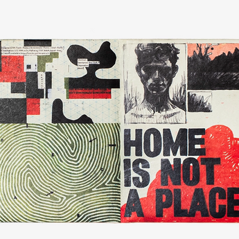 Micro Wallet Home Is Not A Place - Open Wallet Outside Design
