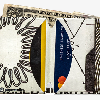 Micro Wallet Upper Crust Mantle - Open Wallet Inside Design with cards and cash