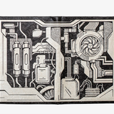 Micro Wallet Cyber Sun - Open Wallet Outside Design