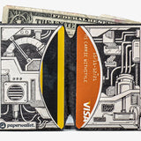 Micro Wallet Cyber Sun - Open Wallet Inside Design with cards and cash