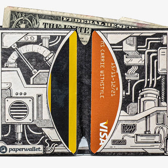 Micro Wallet Cyber Sun - Open Wallet Inside Design with cards and cash