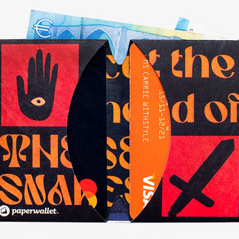 Micro Wallet Snakes - Open Wallet Inside Design with cards and cash