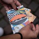 Micro Wallet BLOOMING LAYERS - Open Wallet Inside Design with cards and cash