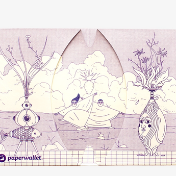 Micro Wallet Spring Dance - Open Wallet Inside Design