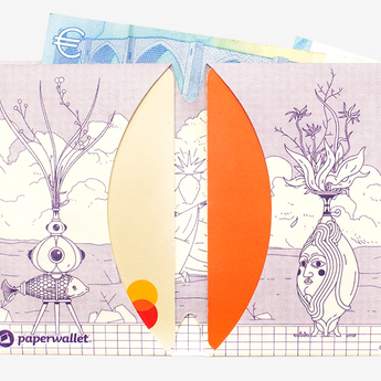 Micro Wallet Spring Dance - Open Wallet Inside Design with cards and cash