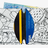 Micro Wallet Fresh Biscuits - Open Wallet Inside Design with cards and cash