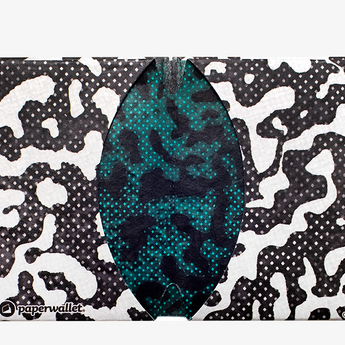Micro Wallet Monochrome Delta - Open Wallet Inside Design