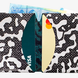 Micro Wallet Monochrome Delta - Open Wallet Inside Design with cards and cash
