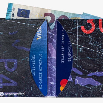 Micro Wallet Hidden Terrain - Open Wallet Inside Design with cards and cash