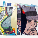 Micro Wallet Comic Strip - Open Wallet Inside Design with cards and cash