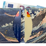 Micro Wallet The Great Wave - Open Wallet Inside Design with cards and cash
