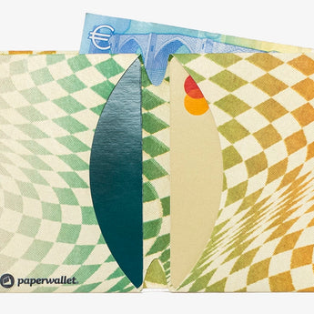 Micro Wallet Checkwave - Open Wallet Inside Design with cards and cash