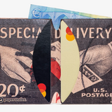 Micro Wallet Special Delivery - Open Wallet Inside Design with cards and cash
