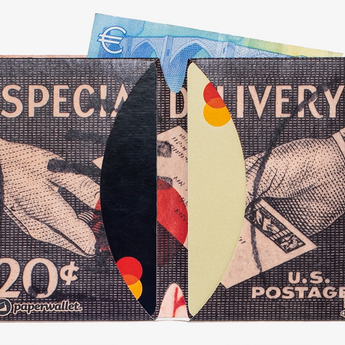 Micro Wallet Special Delivery - Open Wallet Inside Design with cards and cash