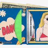 Micro Wallet Dang, Bang - Open Wallet Inside Design with cards and cash