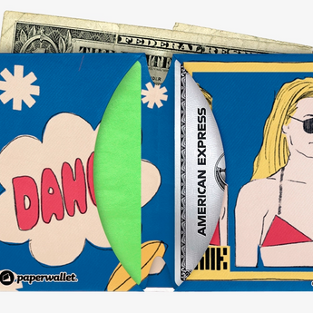 Micro Wallet Dang, Bang - Open Wallet Inside Design with cards and cash