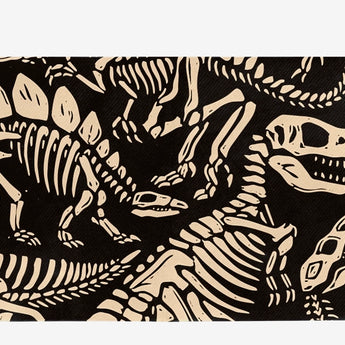 Micro Wallet Dino Skeletons - Open Wallet Outside Design