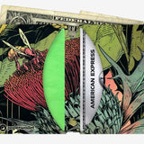 Micro Wallet Bush Cricket - Open Wallet Inside Design with cards and cash