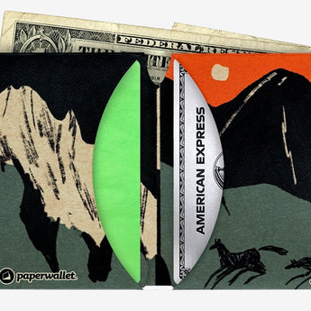 Micro Wallet Peaks - Open Wallet Inside Design with cards and cash