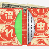 Micro Wallet Nagare Mushi - Open Wallet Inside Design with cards and cash