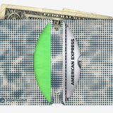 Micro Wallet Dotted Waves - Open Wallet Inside Design with cards and cash