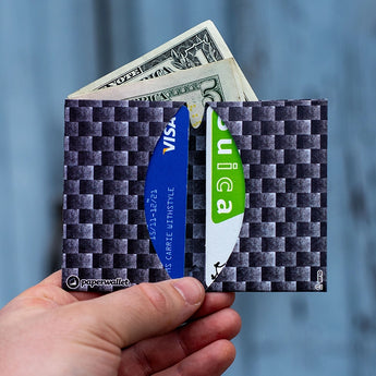 Micro Wallet Carbon Fiber - Open Wallet Inside Design with cards and cash