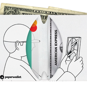 Micro Wallet Recording - Open Wallet Inside Design with cards and cash