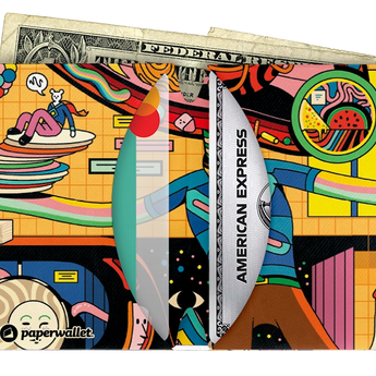 Micro Wallet Framographic - Open Wallet Inside Design with cards and cash