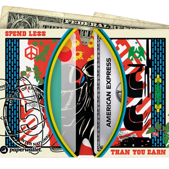 Micro Wallet Chaotic Beauty - Open Wallet Inside Design with cards and cash