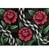 Micro Wallet Roses & Cages - Open Wallet Outside Design