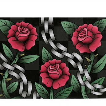Micro Wallet Roses & Cages - Open Wallet Outside Design
