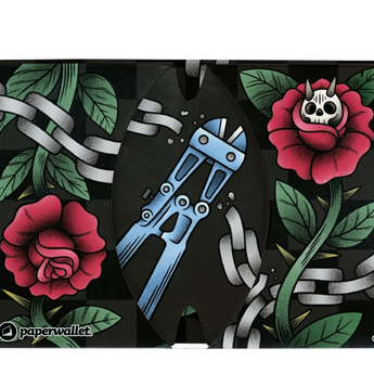Micro Wallet Roses & Cages - Open Wallet Inside Design