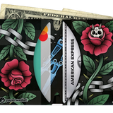 Micro Wallet Roses & Cages - Open Wallet Inside Design with cards and cash