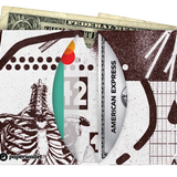 Micro Wallet Atropos - Open Wallet Inside Design with cards and cash
