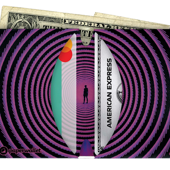 Micro Wallet Third Eye - Open Wallet Inside Design with cards and cash