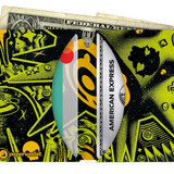 Micro Wallet Acid Planet - Open Wallet Inside Design with cards and cash