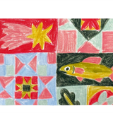Micro Wallet Garden Quilt - Open Wallet Outside Design
