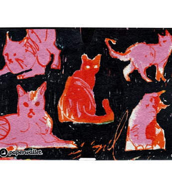 Micro Wallet Meow - Open Wallet Inside Design